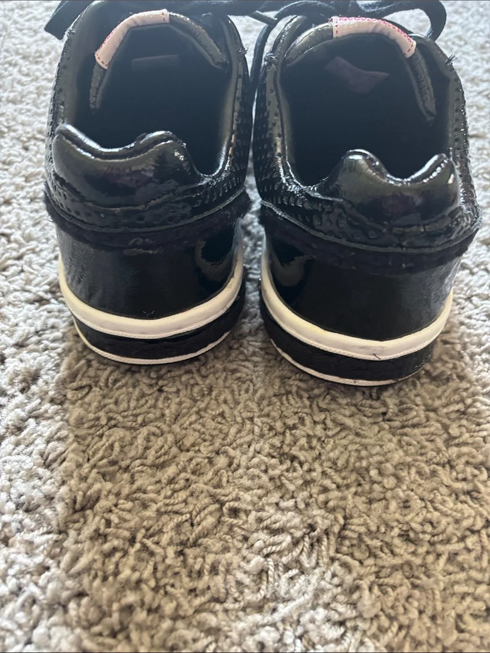True Religion Black Patent Leather Sneakers